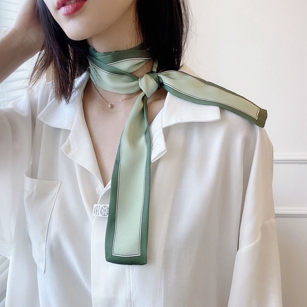 Silk Tie Striped - Cravate ruban bandeau foulard rayure impression