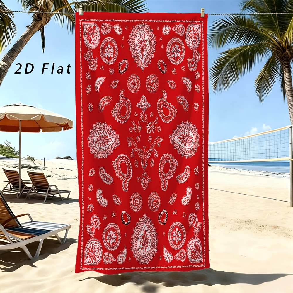 Woven Scarf Blanket - Serviette de plage classique en bandana,