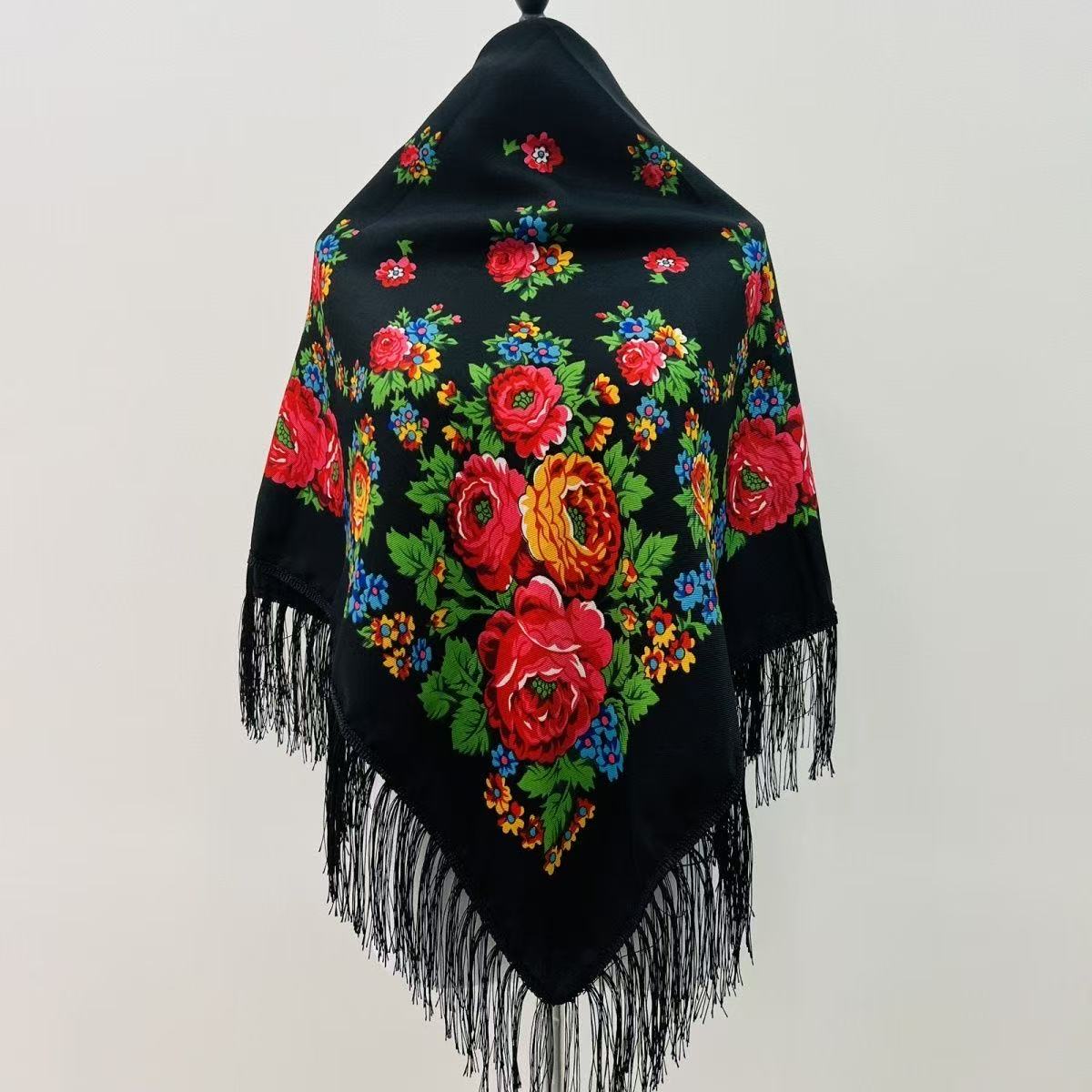 Bandana Cotton - 120*120 cm luxe Floral russe National