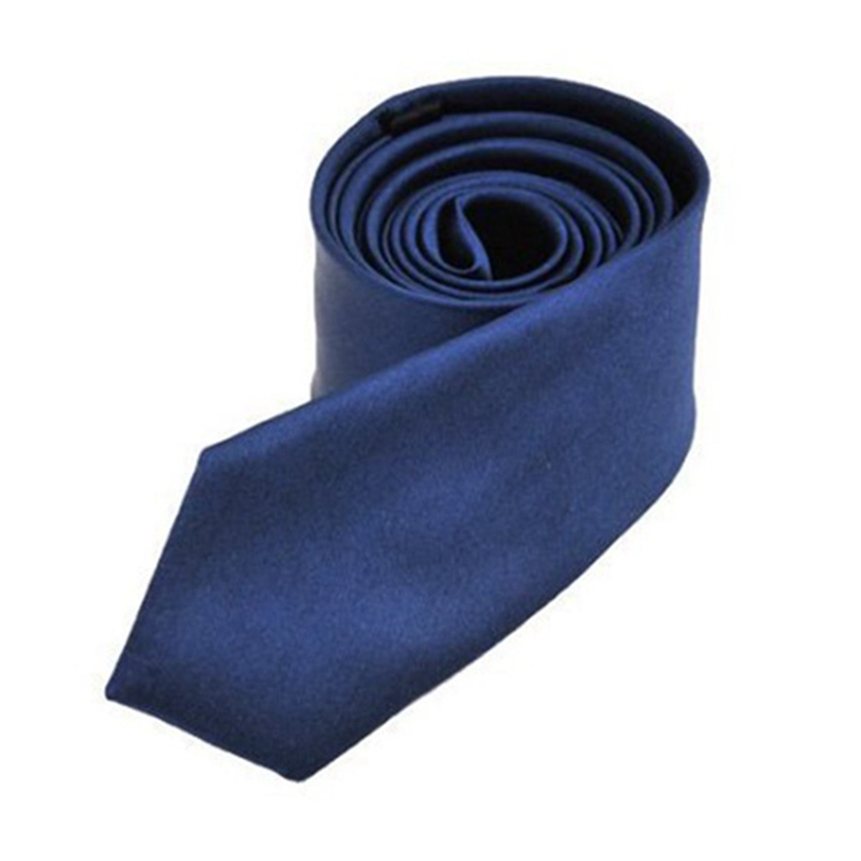 Skinny Tie Men - 2 cravates fines en polyester bleu