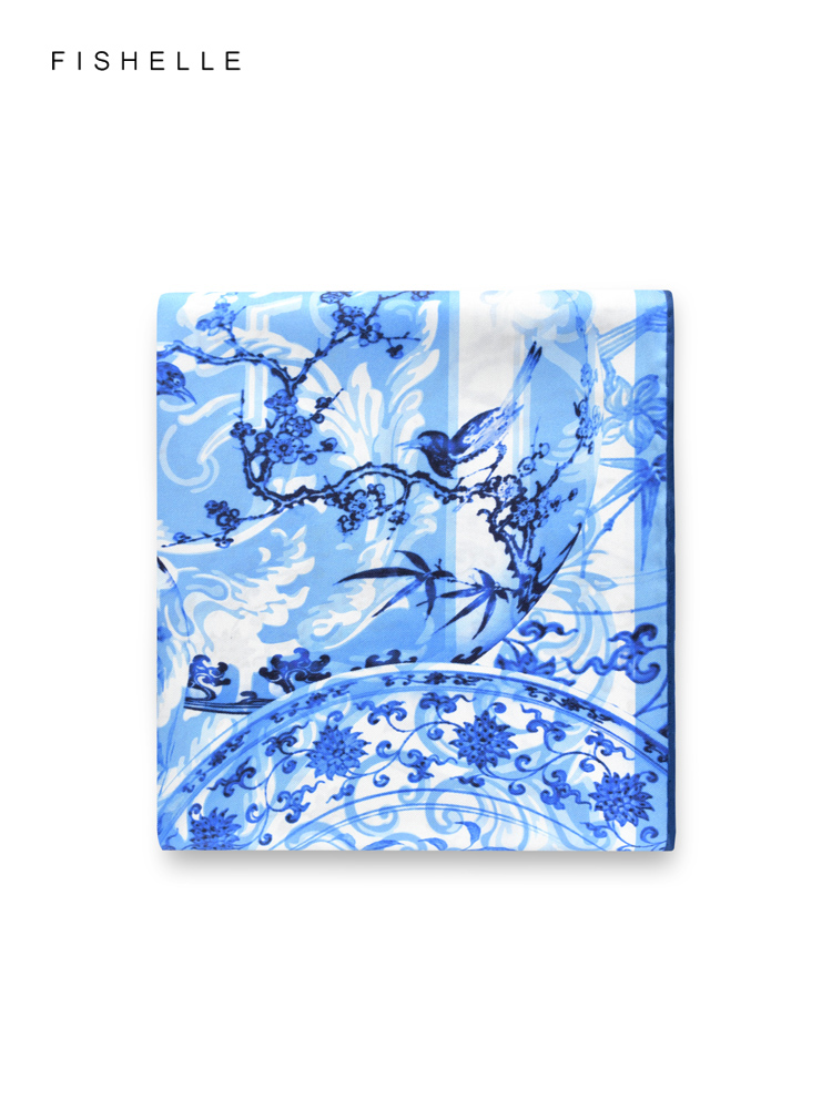 Face Scarf Mask - Foulard Carré en Soie 100% Naturelle