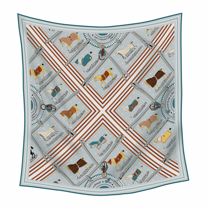 Woven Scarf Blanket - Écharpe en soie cachemire imprimée tendance