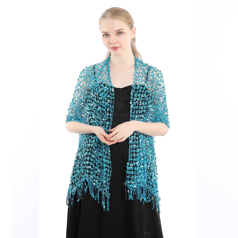 Châle à franges et sequins de  - Stole Wedding Shawl avis et prix