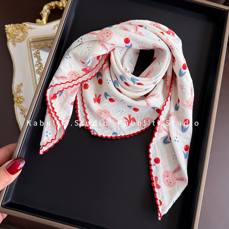 Écharpe carrée en coton et lin - Ascot Neck Scarf avis et prix