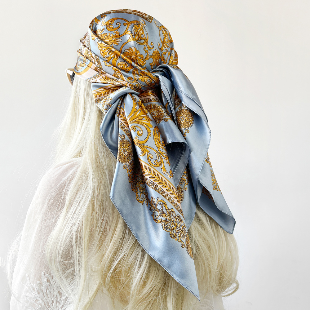 Foulard carré en satin de soie - Face Scarf Mask avis et prix