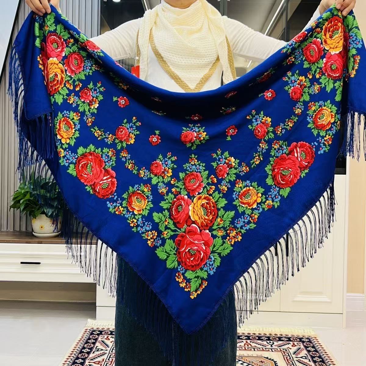 120*120 cm luxe Floral russe N - Bandana Cotton avis et prix