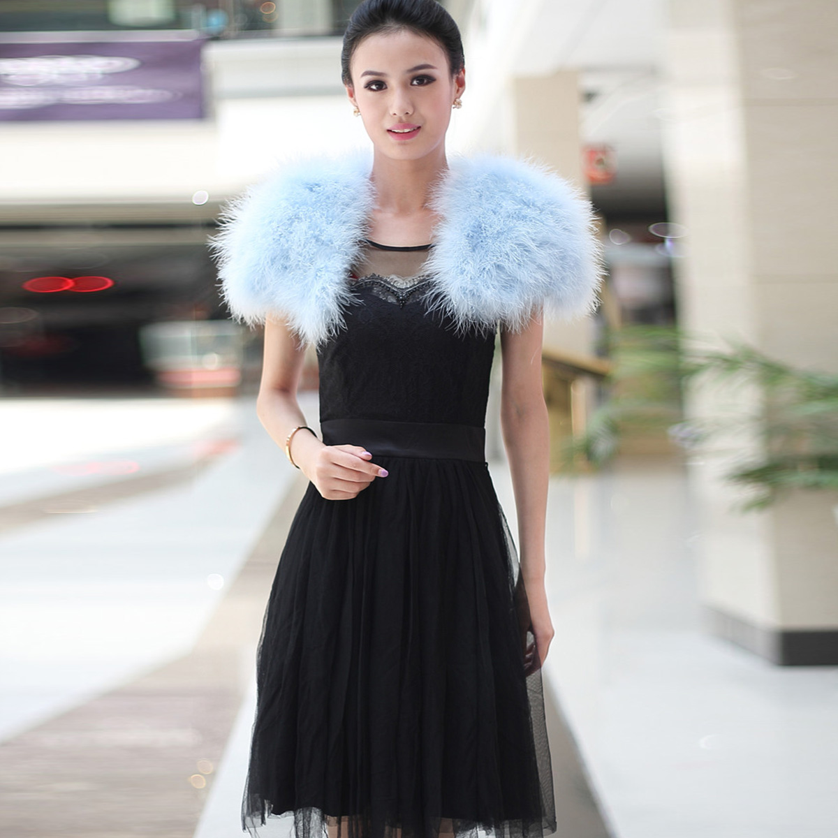 Femmes plume d'autruche Boa ch - Stole Wedding Shawl avis et prix