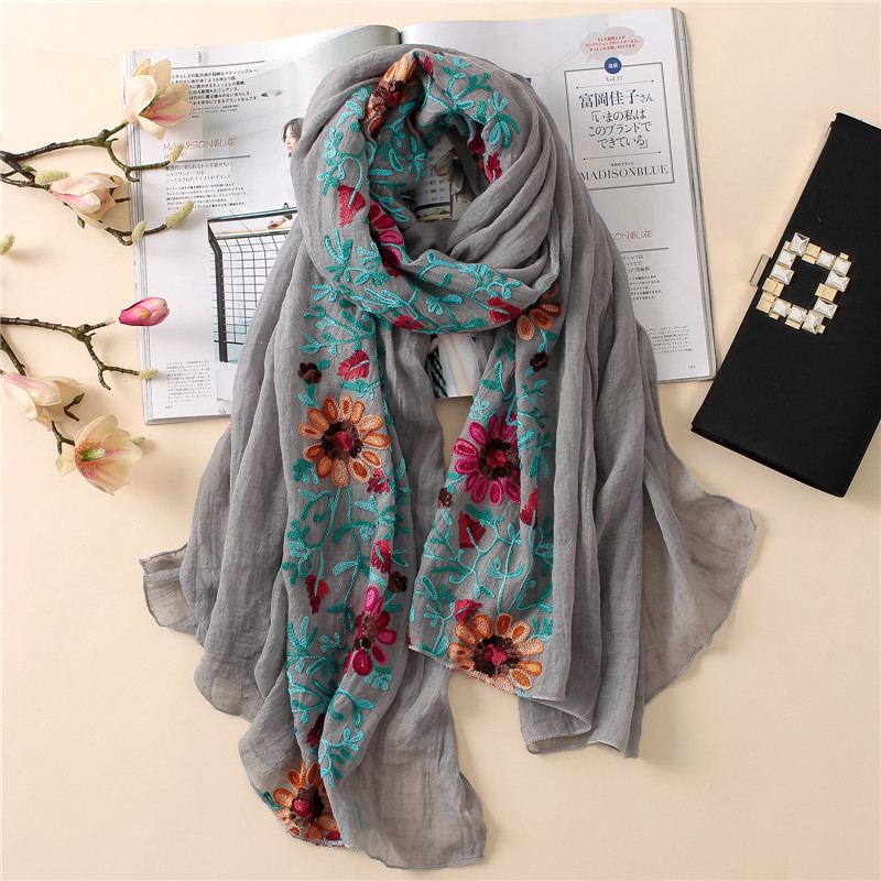 Châle en Viscose à fleurs brod - Bandana Cotton avis et prix