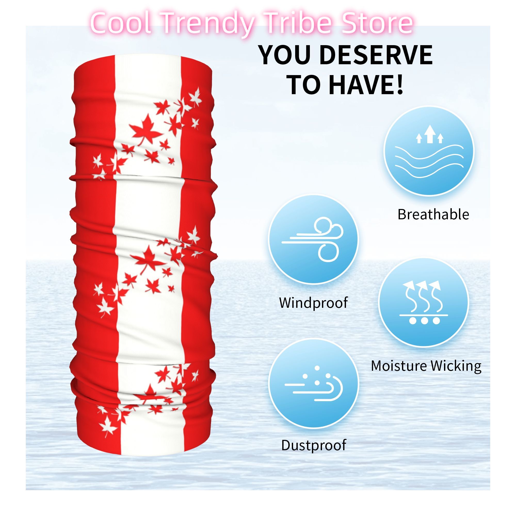 Feuille d'érable personnalisée - Neck Warmer Tube avis et prix