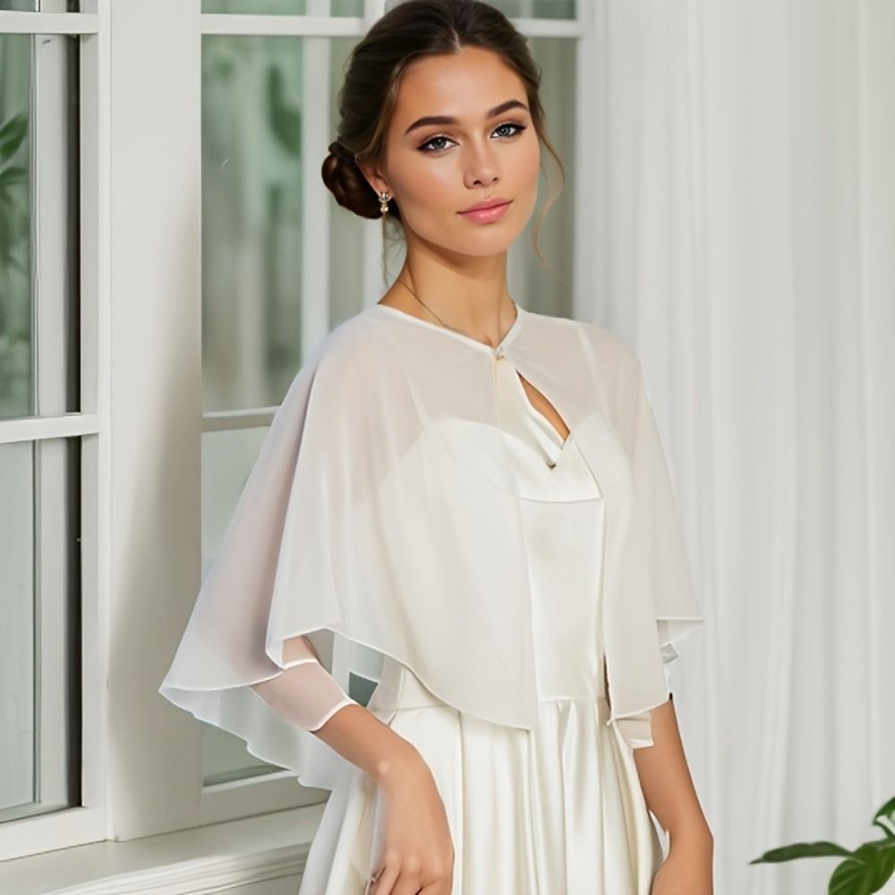 Capelet Vintage en mousseline  - Stole Wedding Shawl avis et prix