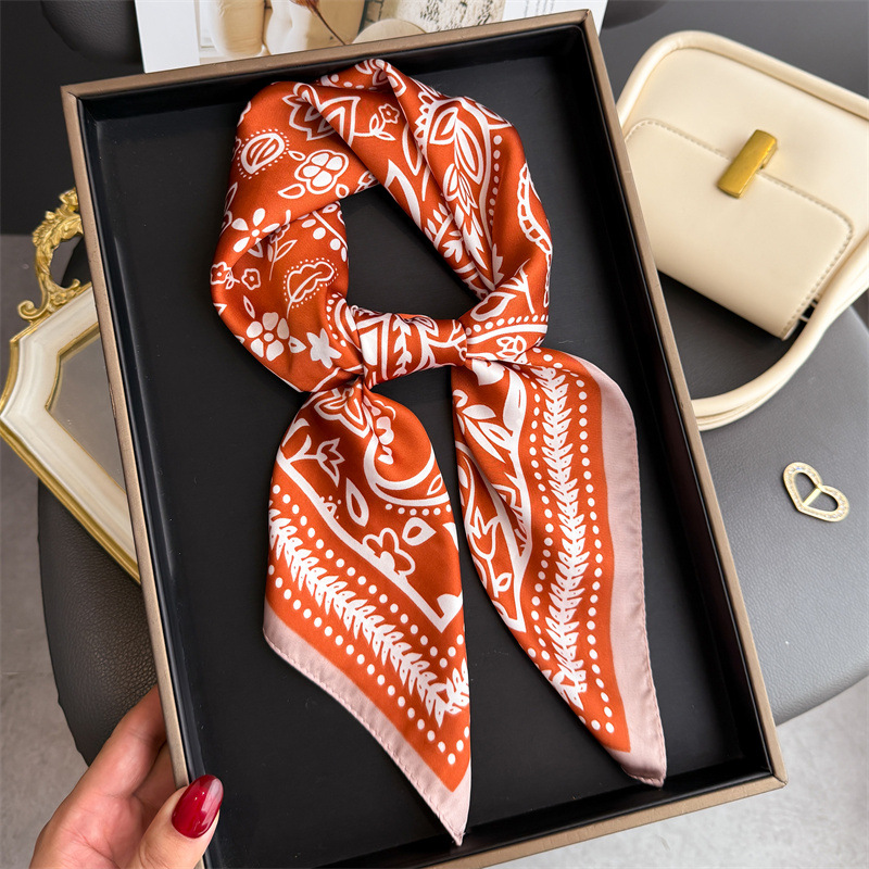 1 pièce, foulard en soie à imp - Silk Neck Scarf avis et prix