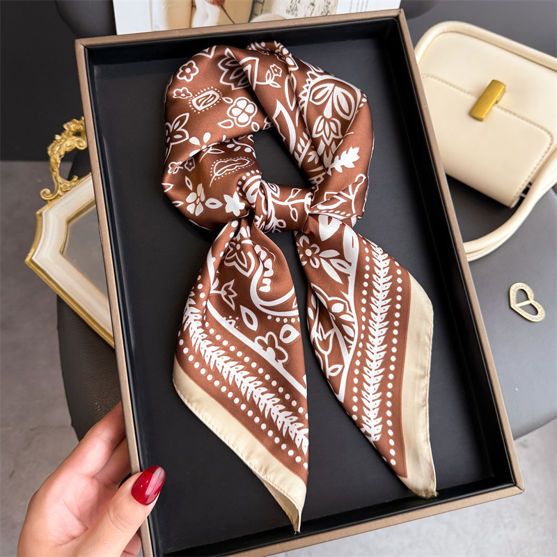 1 pièce, foulard en soie à imp - Silk Neck Scarf avis et prix