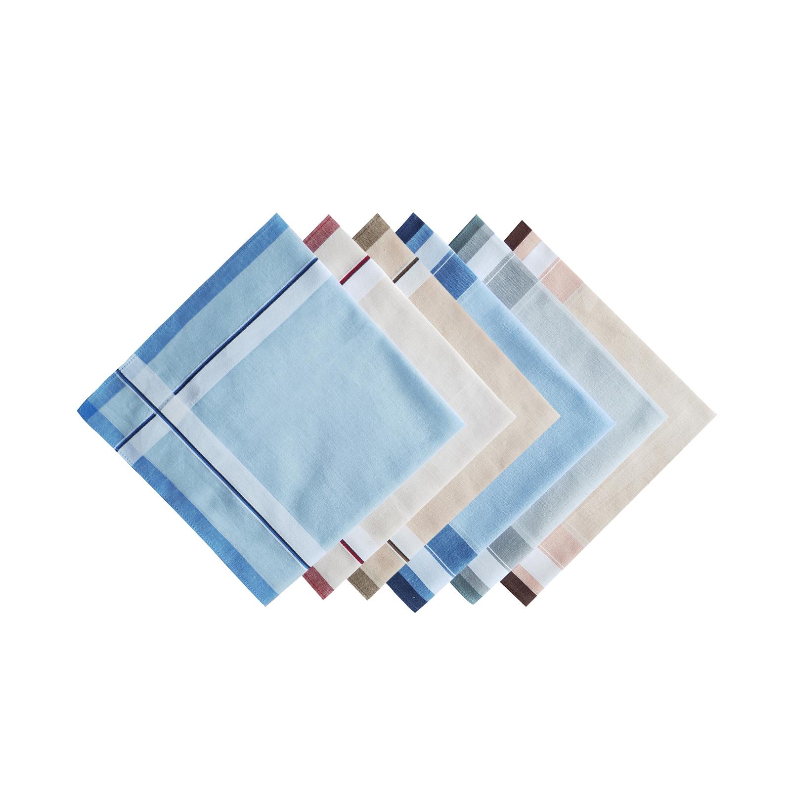 6 mouchoirs de poche carrés en - Handkerchief Cotton Men avis et prix