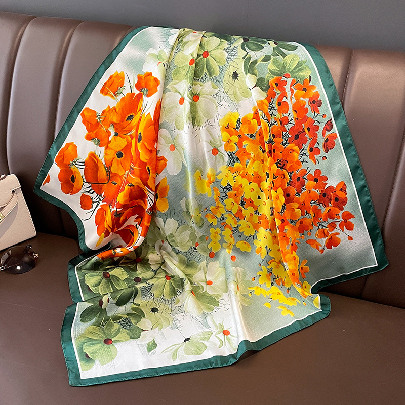 70x70 cm foulard en soie carré - Silk Neck Scarf avis et prix
