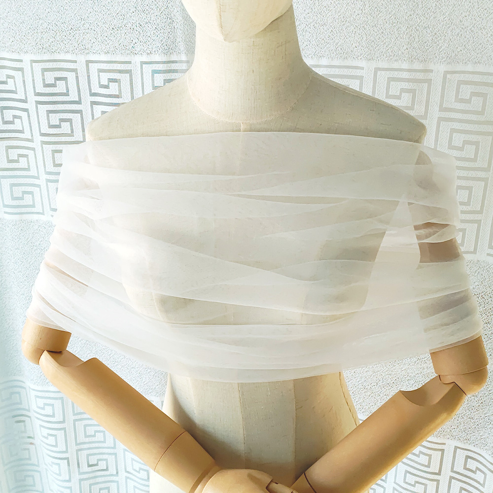 Femmes plissé Tulle Sheer Wrap - Stole Wedding Shawl avis et prix